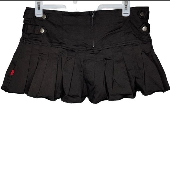 Tripp NYC mini skirt pleated black skull safety pink NWT xxl vintage goth punk - Picture 2 of 7